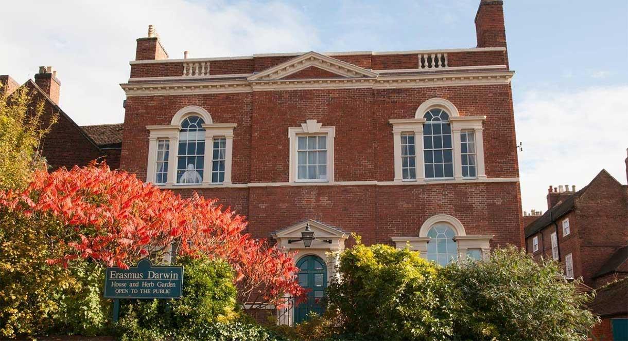 From the front. Erasmus Darwin House in Lichfield, Staffordshire.