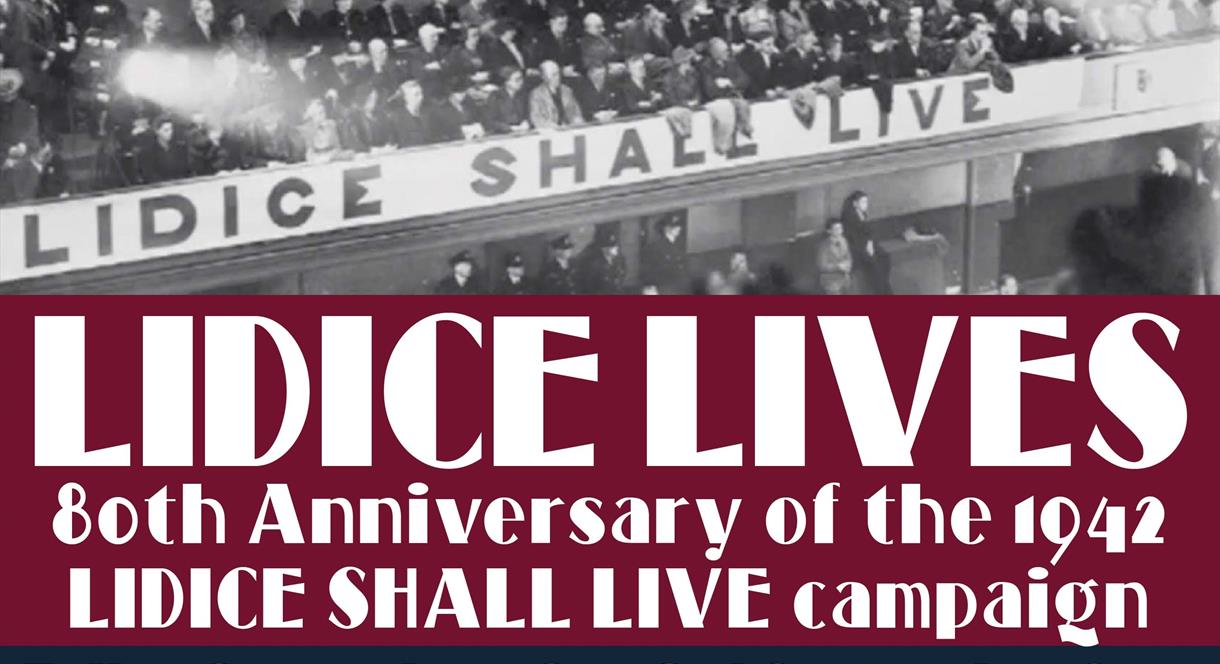 A graphic for Lidice Lives, a film screening at Brampton Museum, Staffordshire