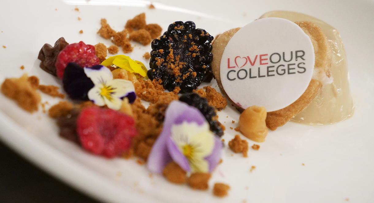 Image shows a tantalising dessert at the Hammersley Restaurant at Stoke-on-Trent College, Staffordshire