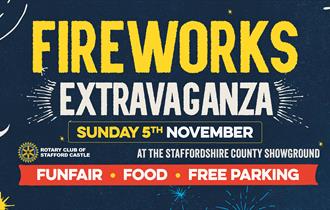 Image shows the details of the Fireworks Extravaganza, including the date and venue, and other attractions including fun fair