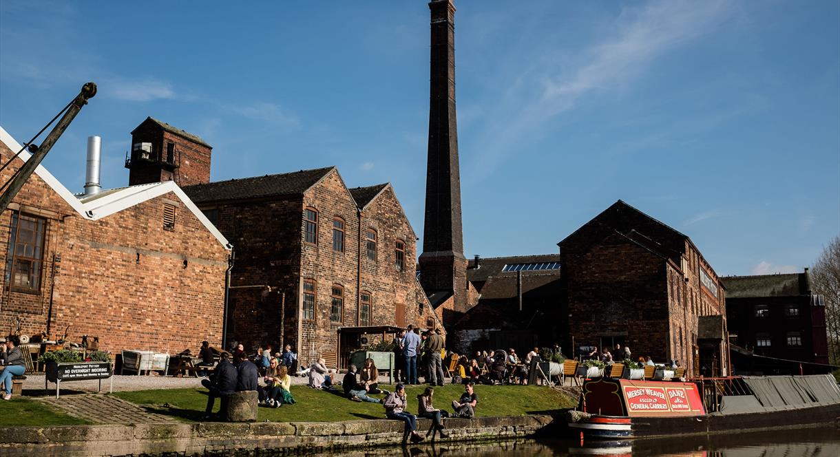 The historic factory at Middleport Pottery, Stoke-on-Trent, Staffordshire on a glorious sunny day