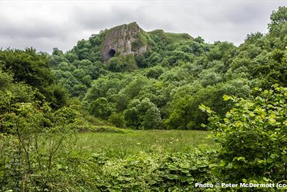 Thor's Cave rises above the Manifold Valley, in Staffordshire's Peak District (copyright Peter McDermott)