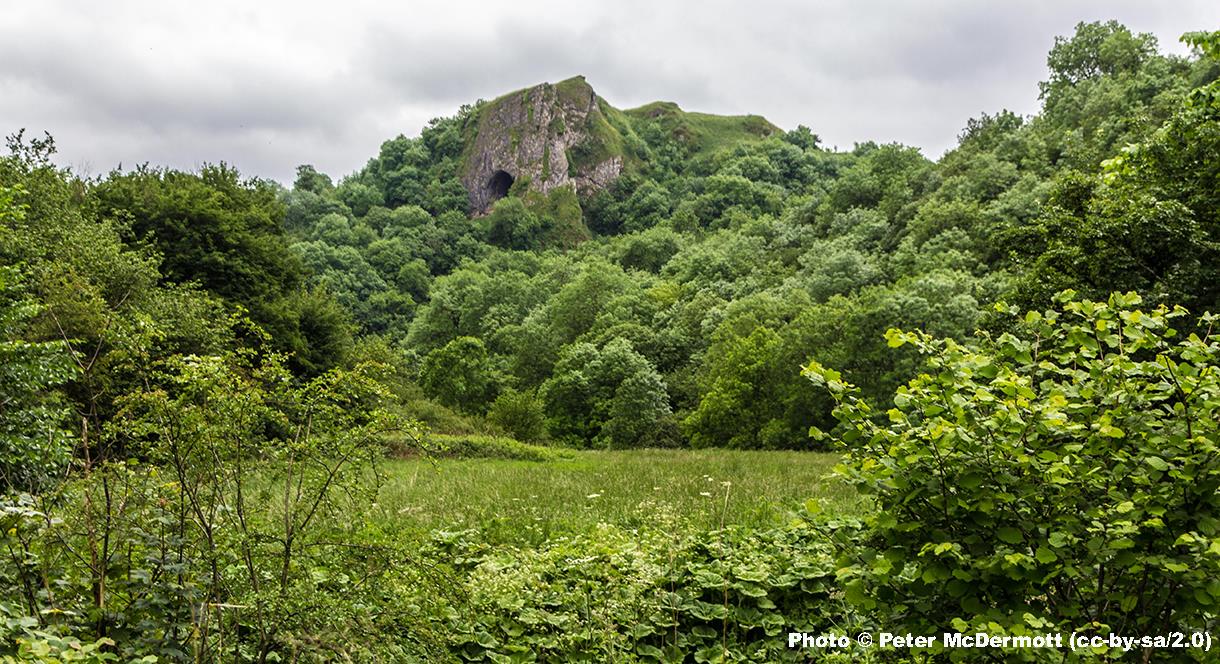Thor's Cave rises above the Manifold Valley, in Staffordshire's Peak District (copyright Peter McDermott)