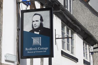 The sign of Redfern's Cottage, Uttoxeter, Staffordshire