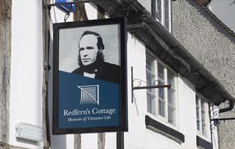 The sign of Redfern's Cottage, Uttoxeter, Staffordshire