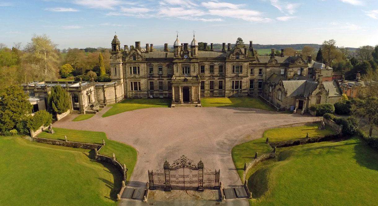 Aerial View of Sandon Hall