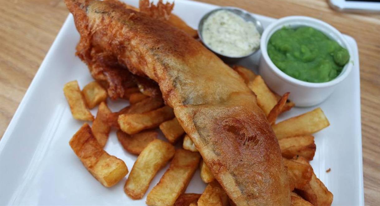 Traditional Fish & Chip by the marina