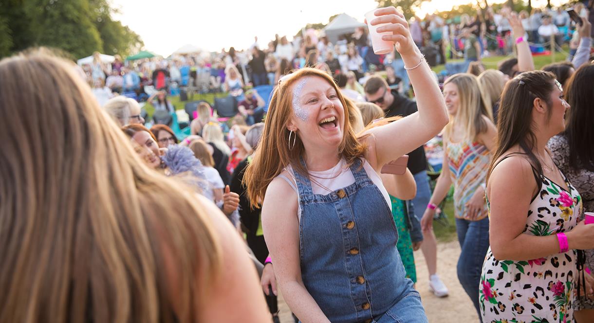 A visitor enjoys great live music at one of The Trentham Estate's Summer Concerts