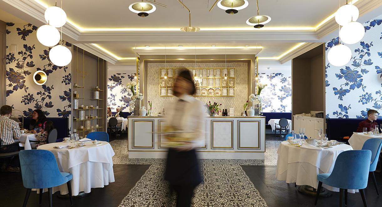 Image shows the Wedgwood Tea Room, ready for service, at World of Wedgwood