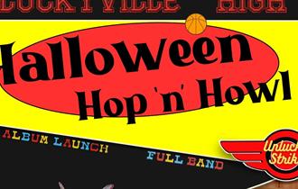 Image shows a graphic promoting the Halloween Hop n Howl event