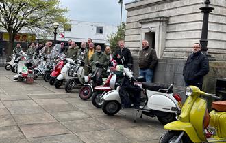 Scooter enthusiasts gather in Leek town centre for Scooterfest