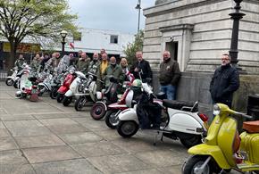 Scooter enthusiasts gather in Leek town centre for Scooterfest