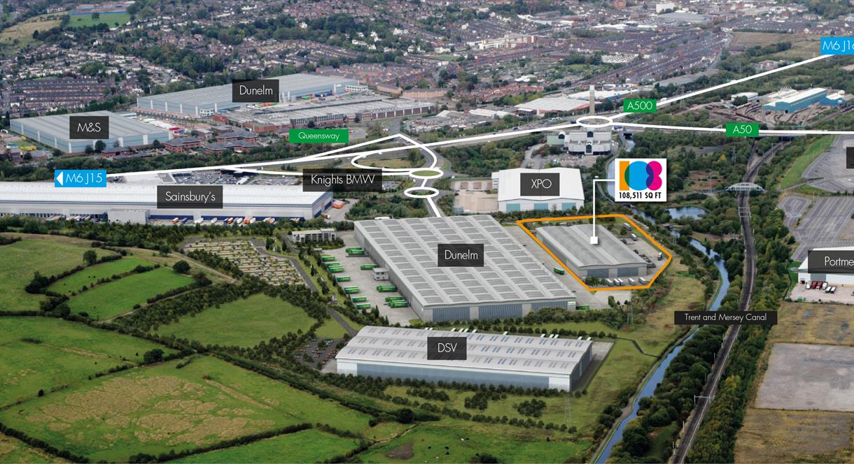 Aerial photograph of ProLogis Park Sideway, Stoke-on-Trent