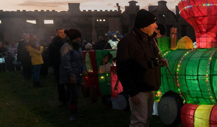 Train lantern at Bolsover Lantern Parade