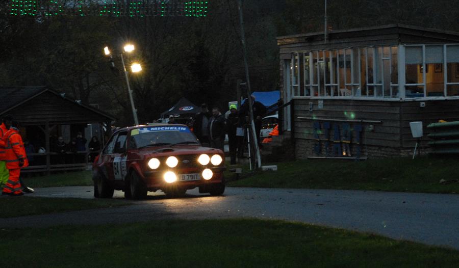 A rally car at Prescott Hill Climb