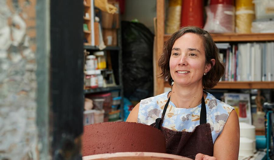 Tanya Gomez in her studio