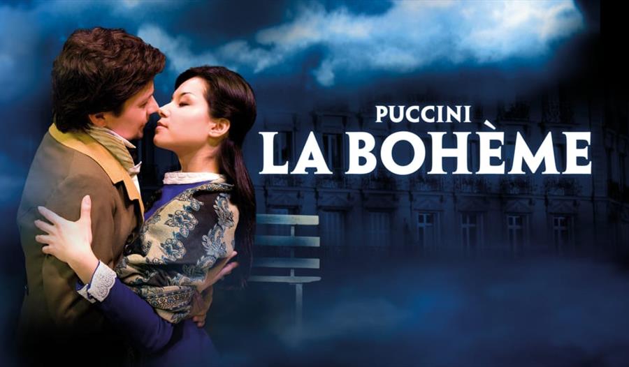 Photo of the promotional poster for La Boheme.