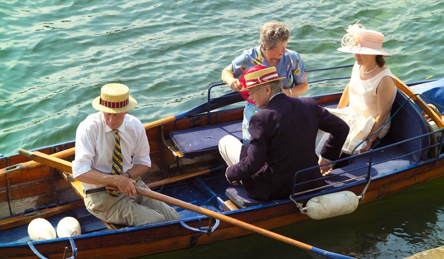 Private boat at Henley Royal Regatta