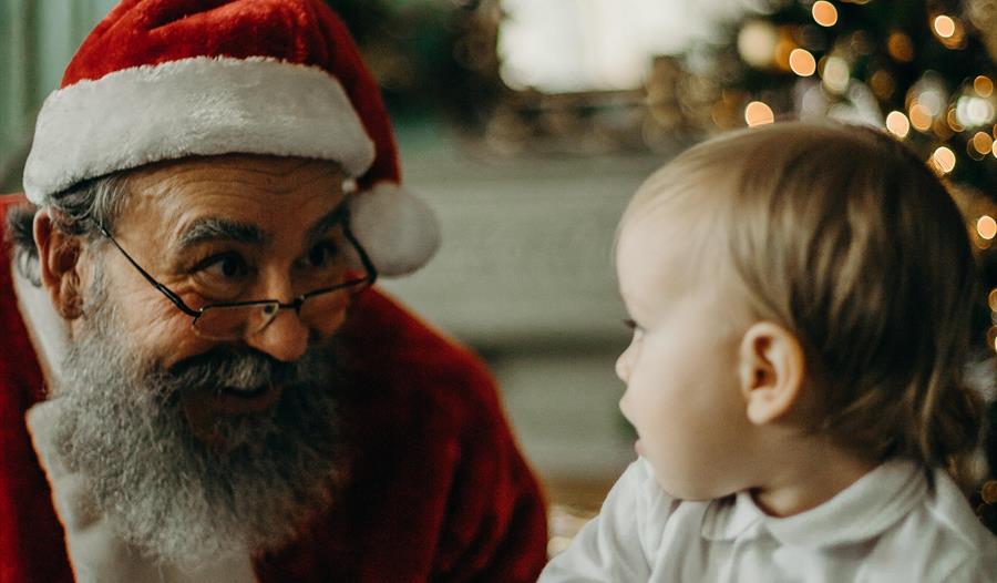 Santa and a baby