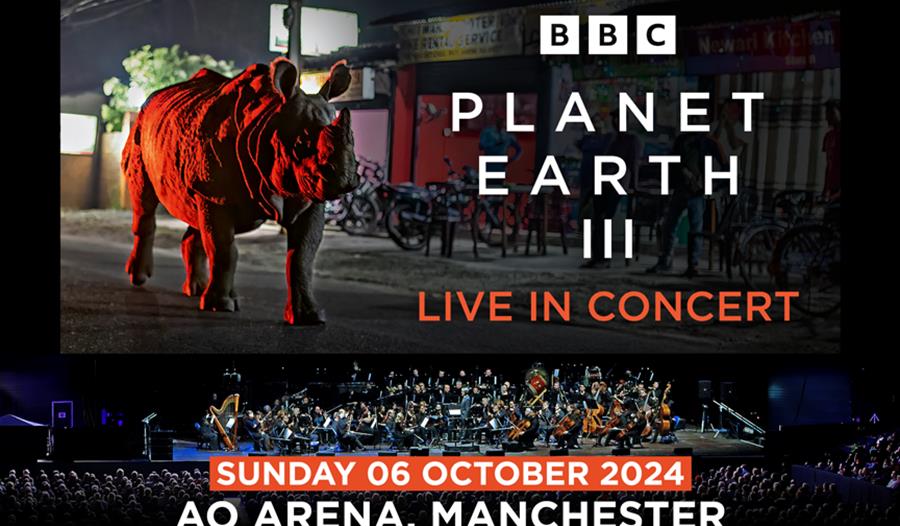 Poster for Planet Earth III with animal in a city setting