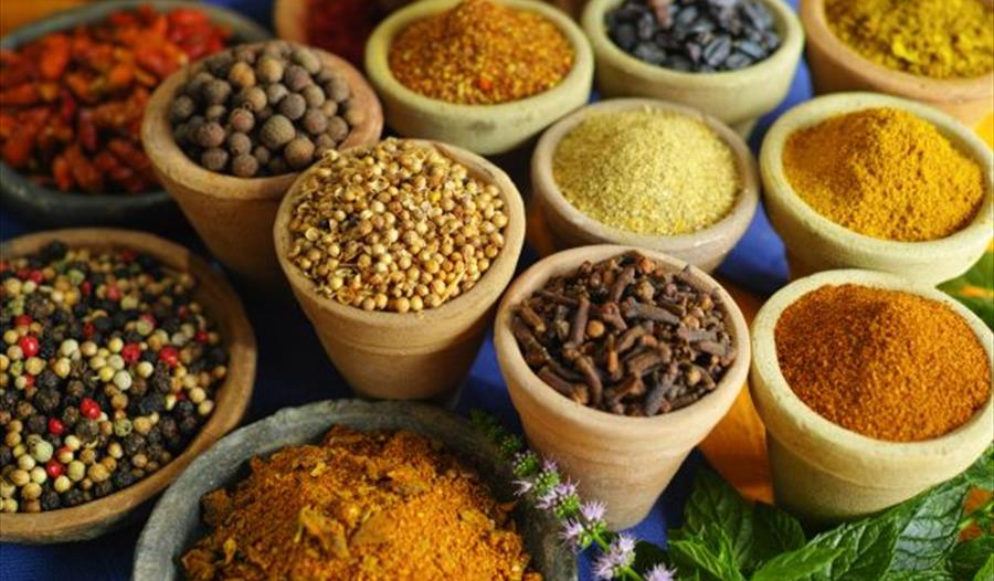 Spices in small bowls