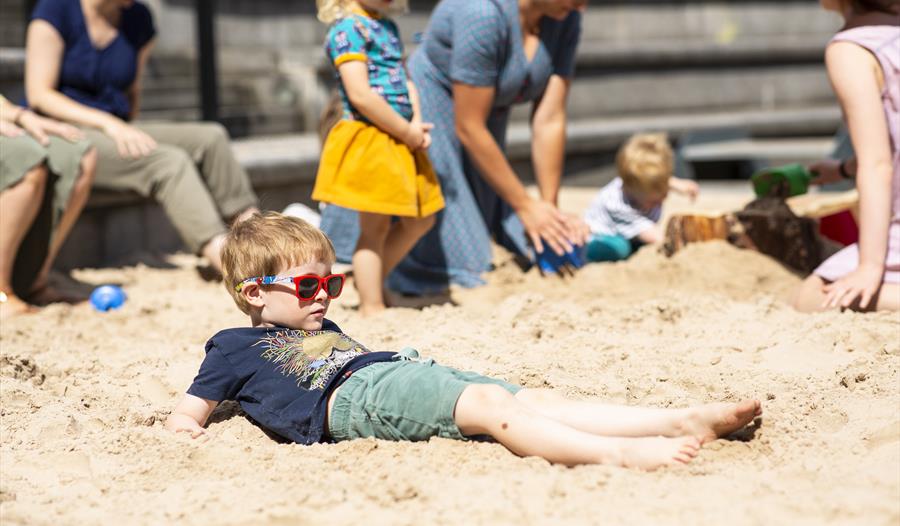 Child in a sandpit