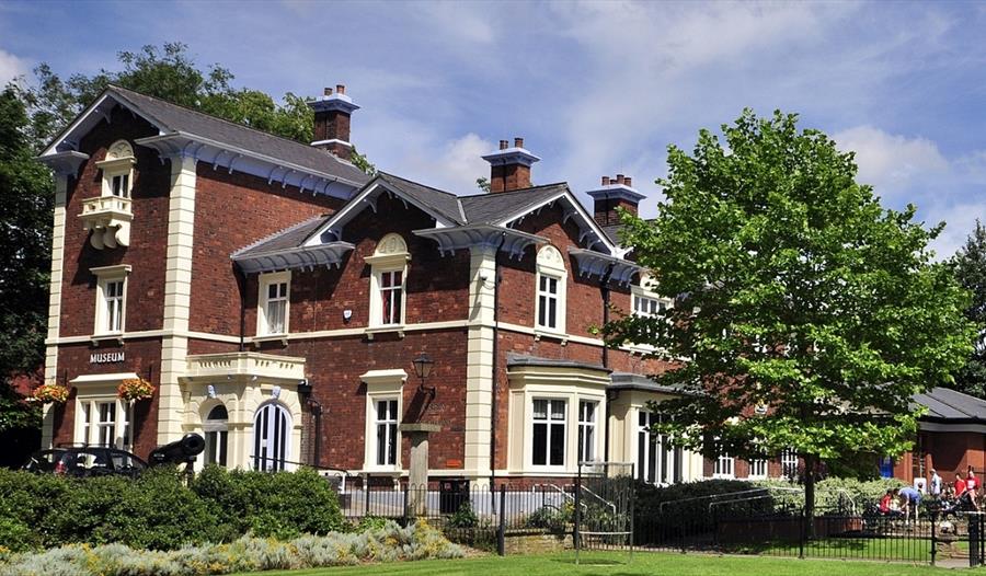 The sun beats down on The Brampton Museum, Staffordshire
