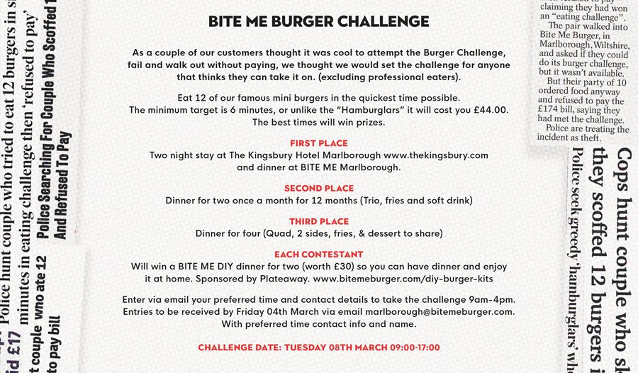 Bite Me Burger Challenge