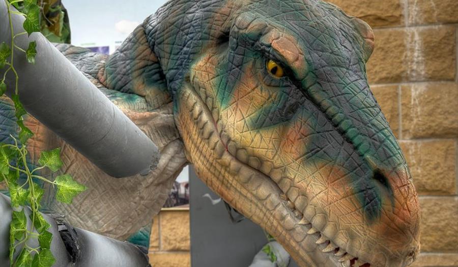 Dinosaur sculpture