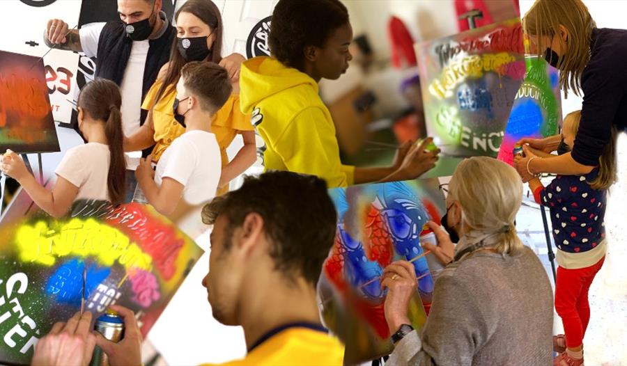 'Introducing Stencil Art' Spray Sessions with Where The Wall
