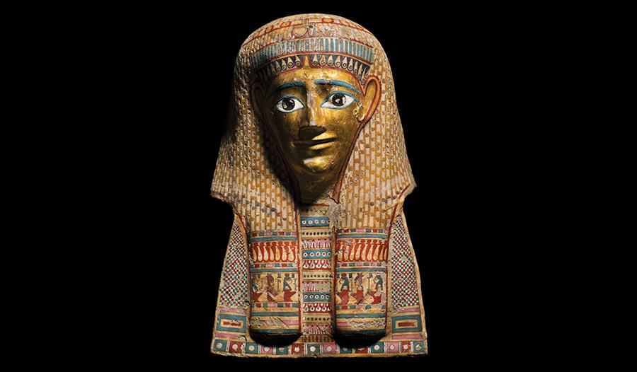 Mumy artifact on a black background