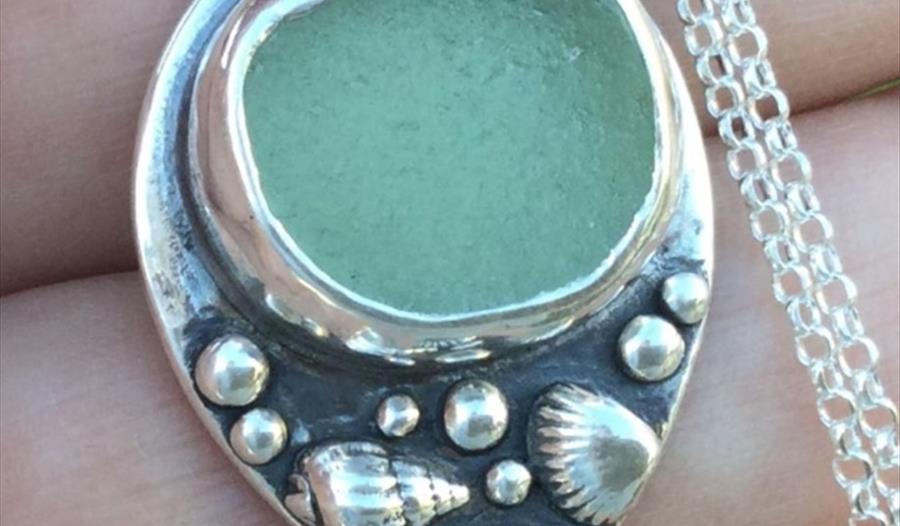 SILVER CLAY & SEA GLASS