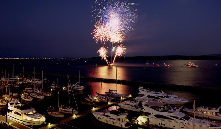 Fireworks off of Poole Quay.