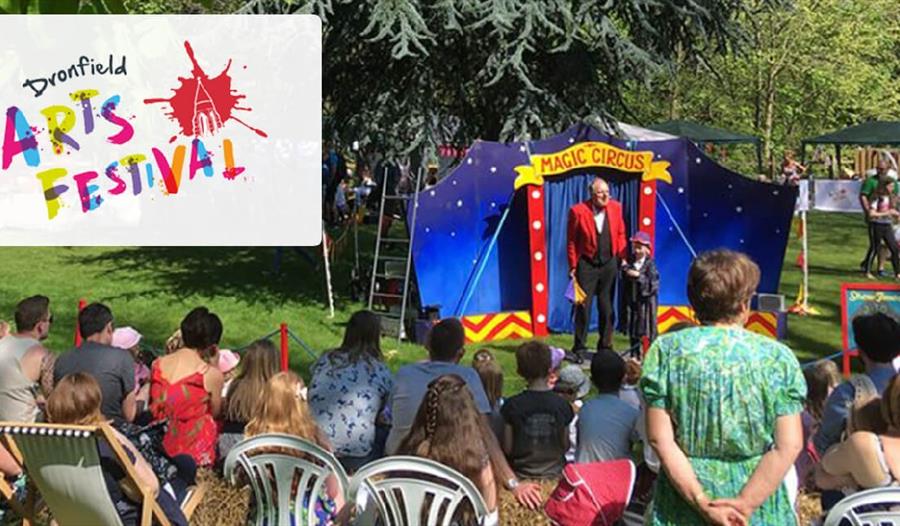 Small glue circus tent at Dronfield Arts Festival