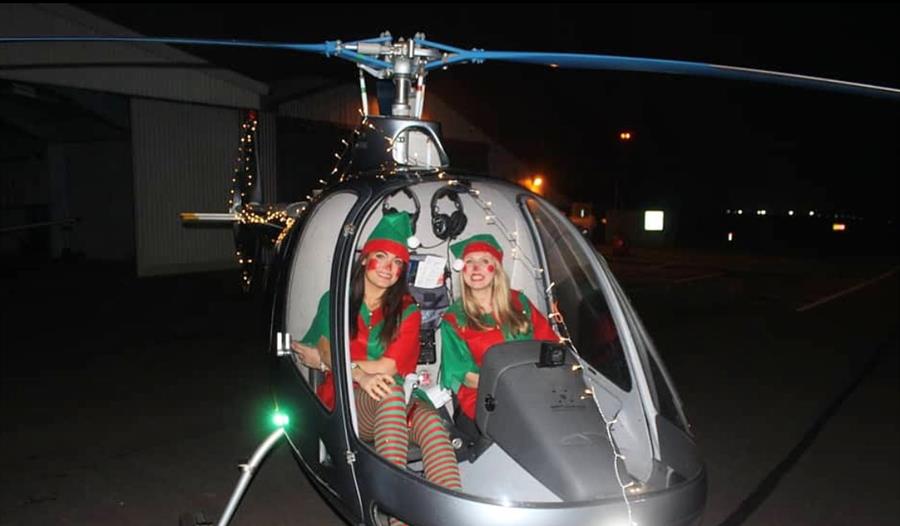 Helicopter flight with Santa
