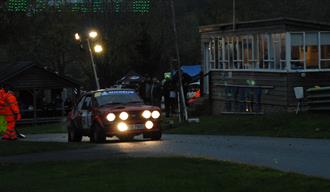 A rally car at Prescott Hill Climb