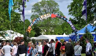 Crowds at Cheltenham Jazz Festival 2024.