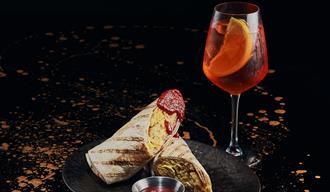 Burrito with Aperol Spritz - The Alchemist