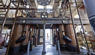 Inside of the Eastney Beam Engine House