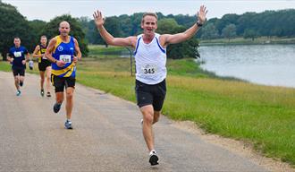 Runners in a park