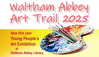 Waltham Abbey Art Trail with new for 2025, Young People's Art Exhibition at Waltham Abbey Library
