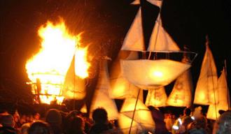 Montol Beacon and lanterns