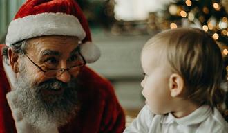 Santa and a baby