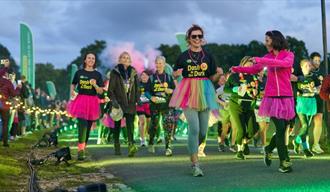 Group of people taking part in Dash in the Dark, charity event, what's on, activity, Isle of Wight - photo credit: Michael Illas