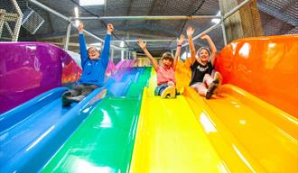 Children on slide