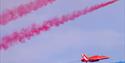 Red Arrows display at the English Riviera Airshow, Paignton, Devon