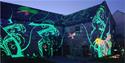 Dronfield Hall Barn light display