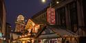 Nottingham Christmas - lit up stalls