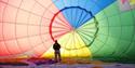 Person inside a hot air balloon at Bristol Balloon Fiesta Launch