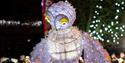 Giant white bird in Bolsover Lantern Parade
